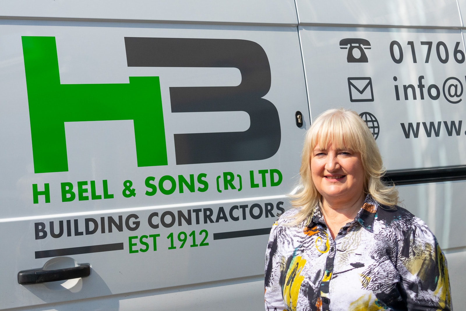 Louise Scott and H Bell and Sons van